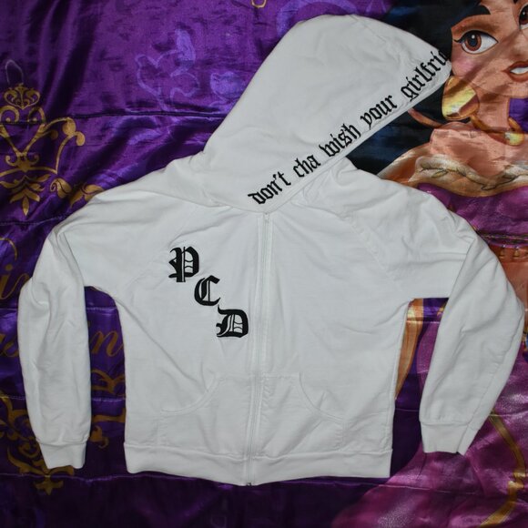 PUSSYCAT DOLLS DON'T CHA WISH YOUR GIRLFRIEND WAS HOT LIKE ME HOODIE size SMALL - Picture 2 of 13